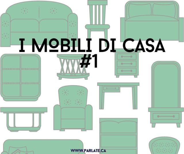 Learn Italian furniture words vocabulary list part 1