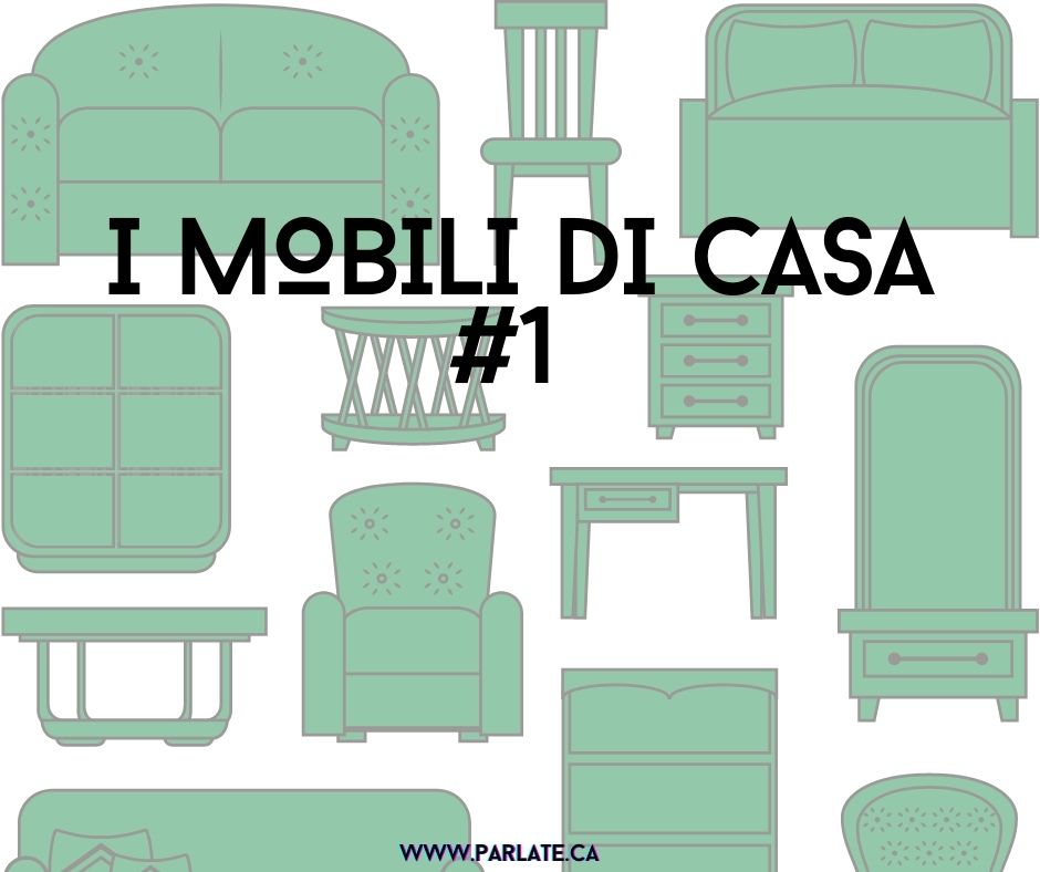 Learn Italian furniture words: vocabulary list part #1