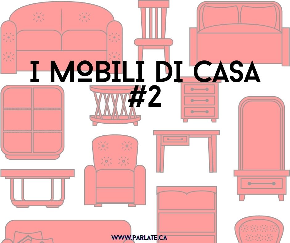 Learn Italian furniture words: vocabulary list part #2