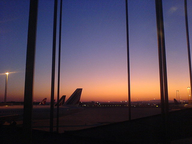 Tramonto aereoporto di Fiumicino, Sunset Fiumucino airport