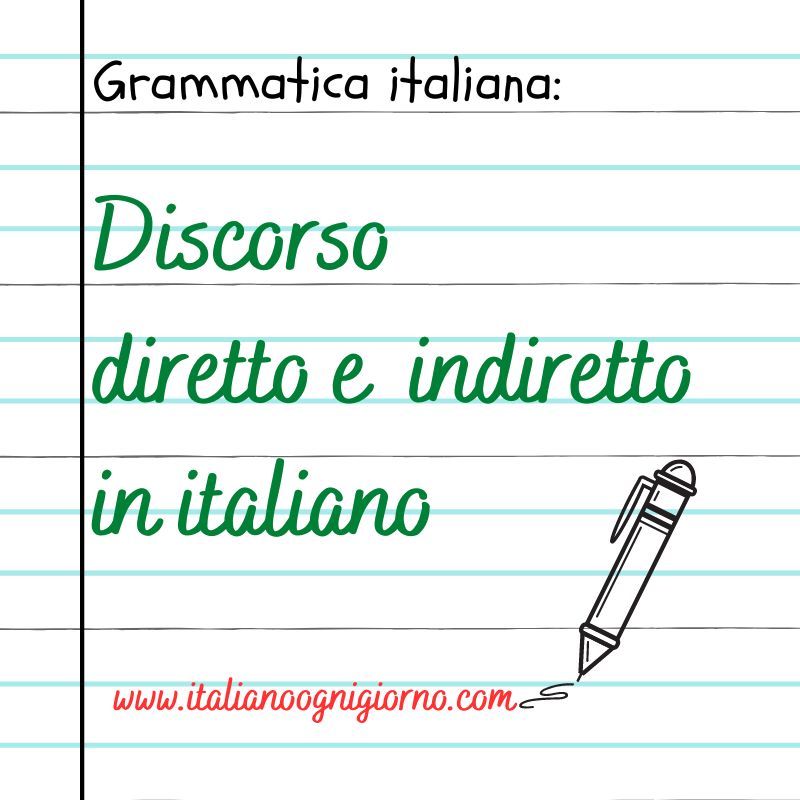 Il Discorso diretto e discorso indiretto in italiano